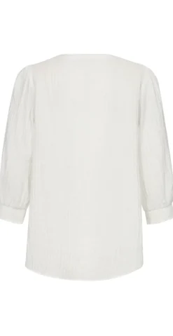 Aby bluse med struktur off-white