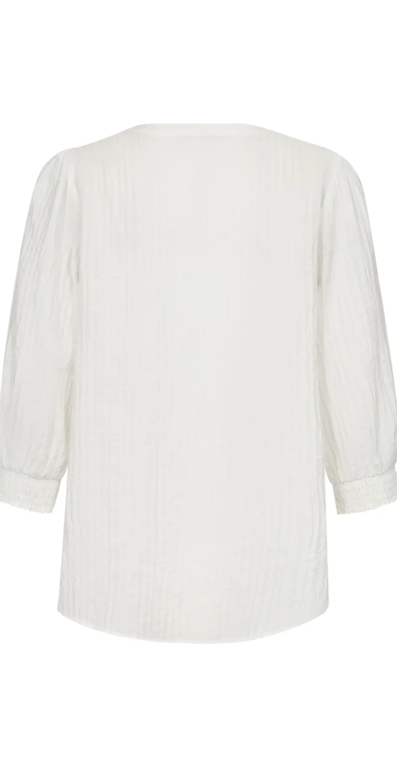 Aby bluse med struktur off-white