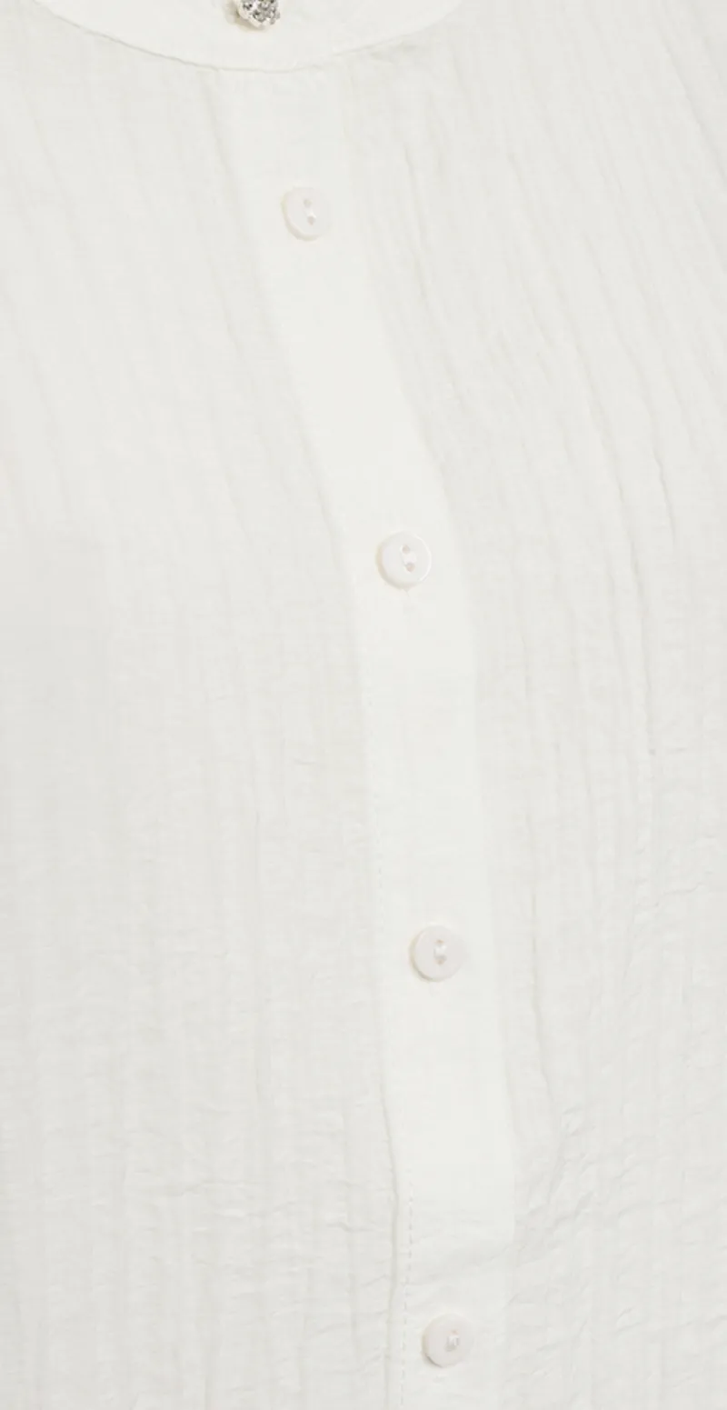 Aby bluse med struktur off-white