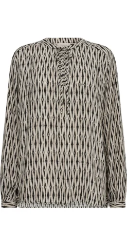 Adney bluse med mønster moonbean w. black