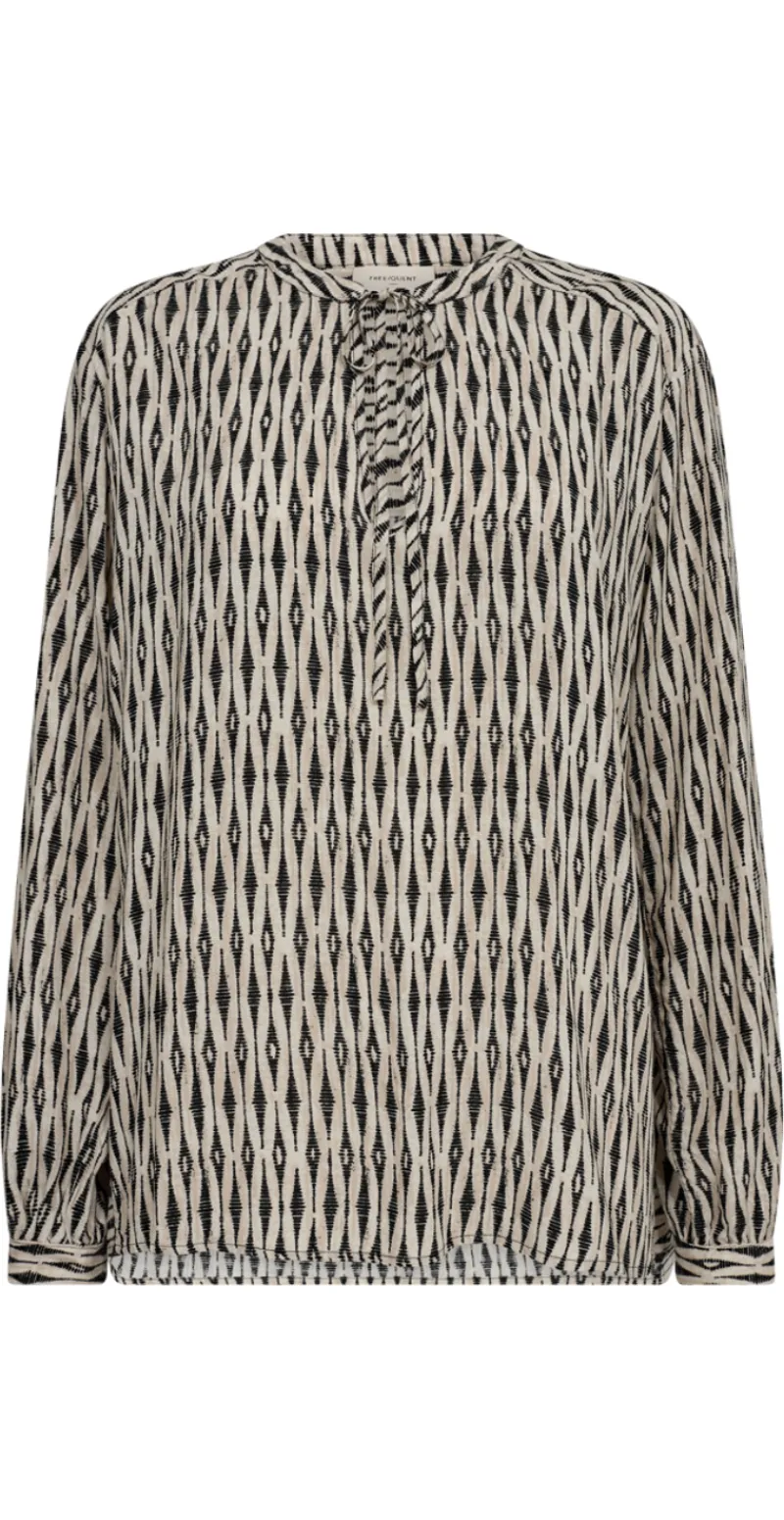Adney bluse med mønster moonbean w. black