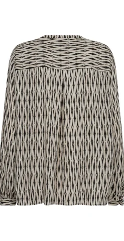 Adney bluse med mønster moonbean w. black