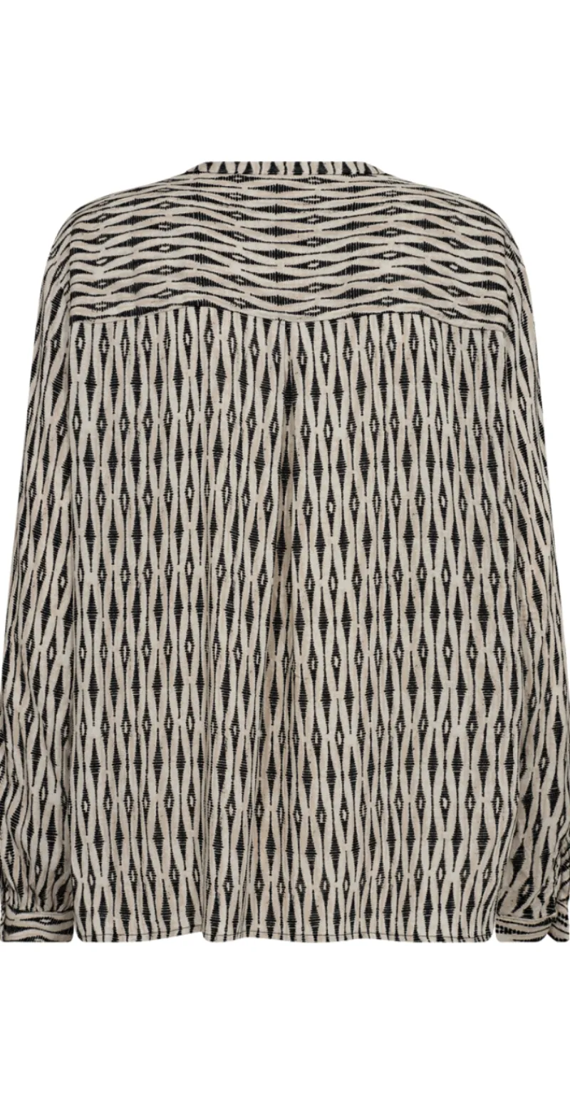 Adney bluse med mønster moonbean w. black