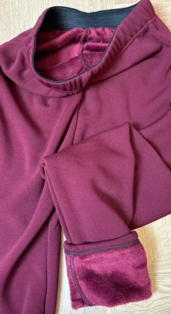Aline leggings med fleece bordeaux Likelondon