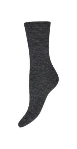 Ankel strømper doubleface dark grey