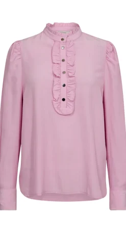 April bluse med flæse lilac sachet
