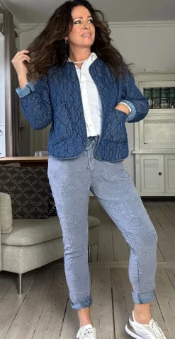 Aya quiltet jakke denim LikeLondon
