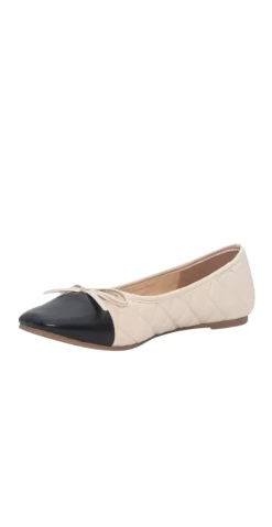 Ballerina med sløjfe beige
