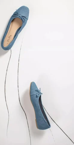 Ballerina med sløjle denim