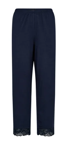 Bambus pyjamas sæt med blonde navy