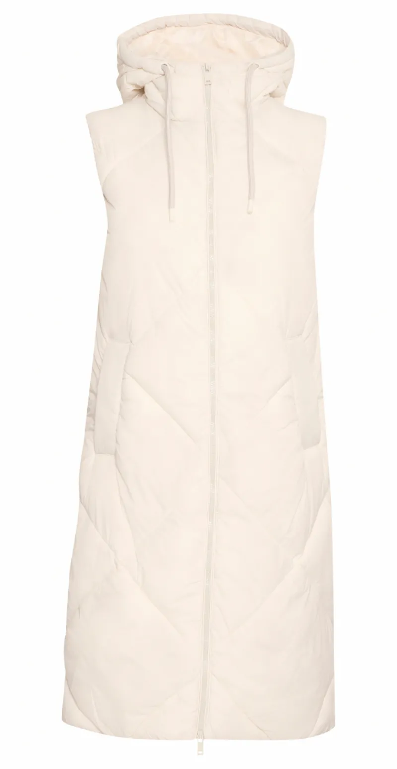 Bomina vest med lynlås birch