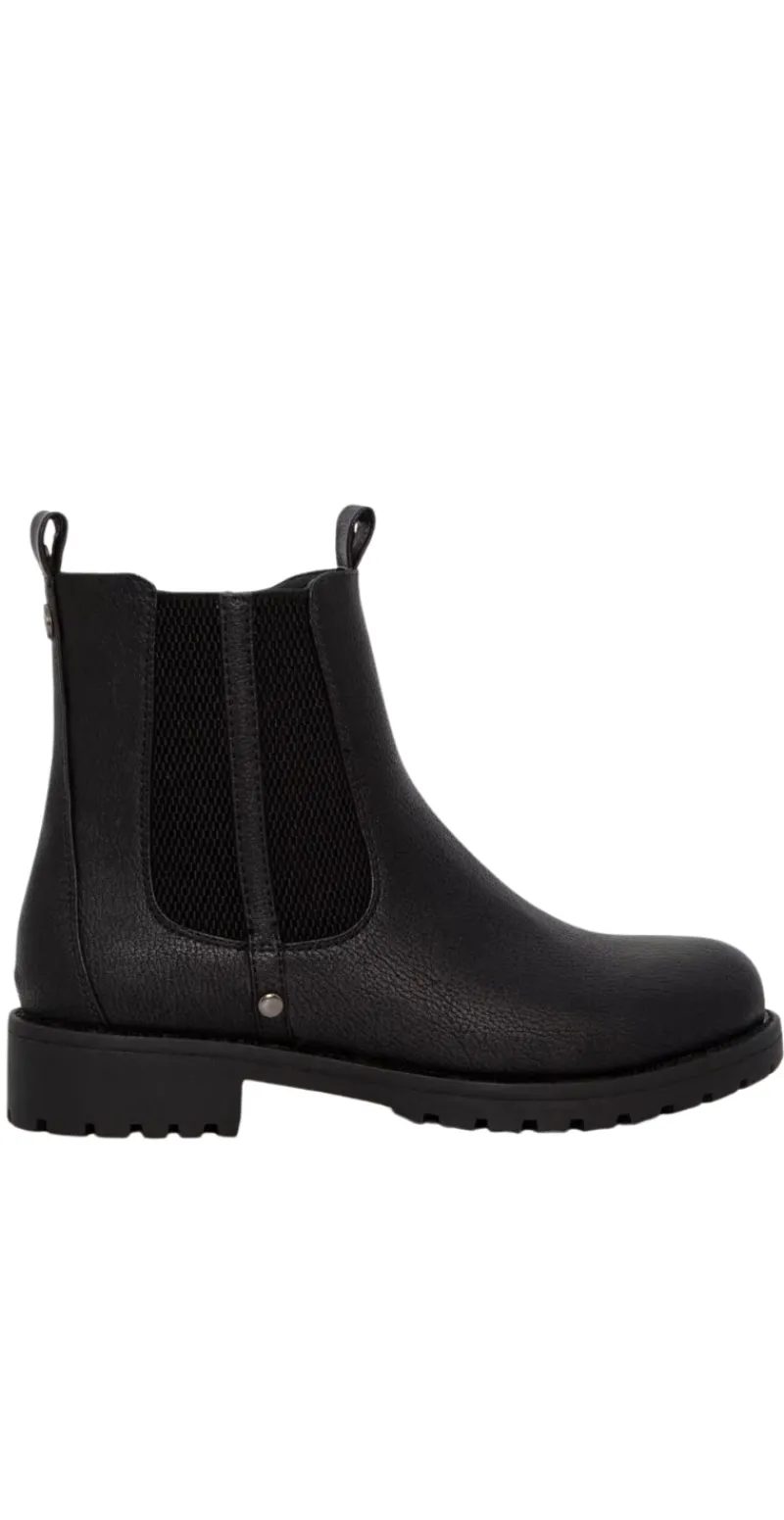 Boots i vegansk læder sort
