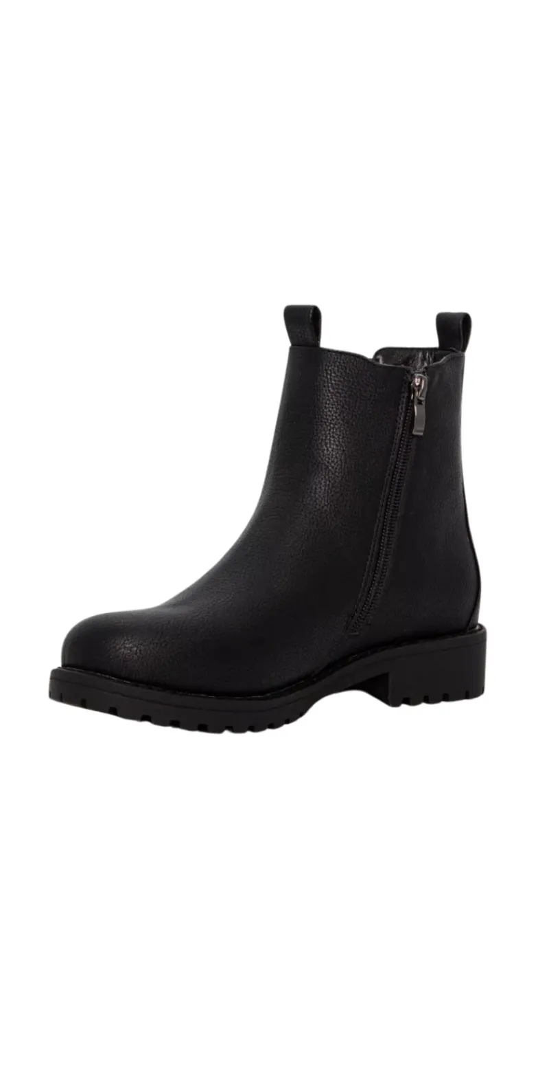 Boots i vegansk læder sort