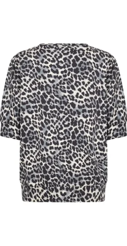 Bree bluse med leopardprint sort