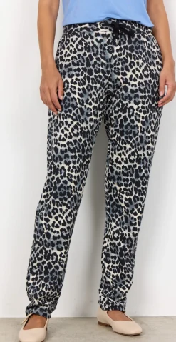 Bree bukser med leopardprint sort