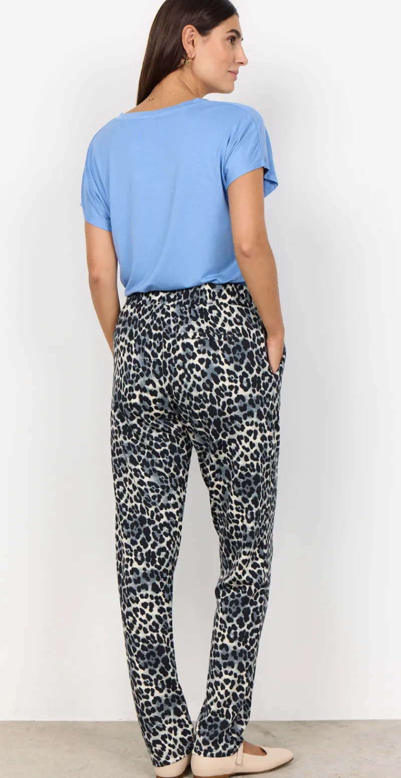 Bree bukser med leopardprint sort
