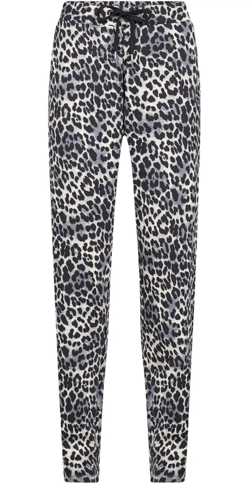 Bree bukser med leopardprint sort