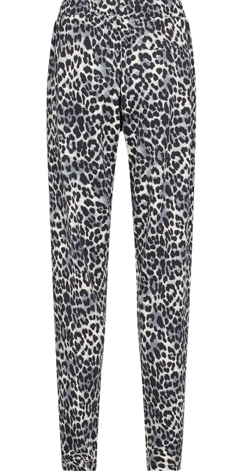 Bree bukser med leopardprint sort