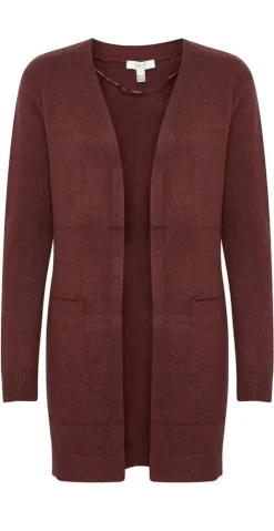 Cardigan i strik hot chocolate melange