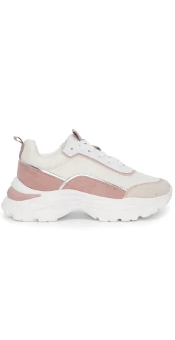 Chunky sneakers med snørebånd light pink