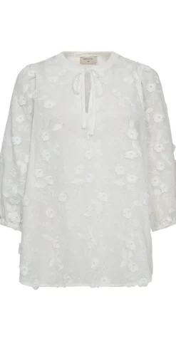Darana bluse med blomster star off-white