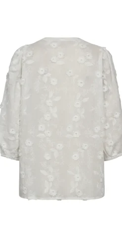 Darana bluse med blomster star off-white