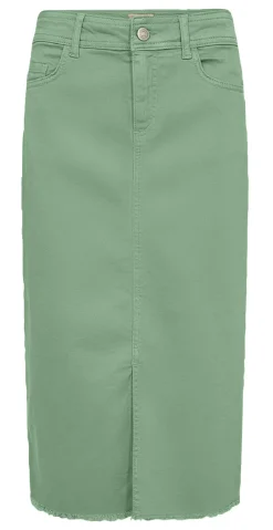 Denim nederdel grøn