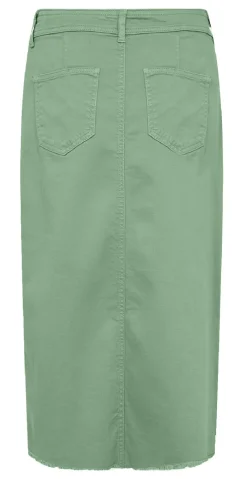 Denim nederdel grøn