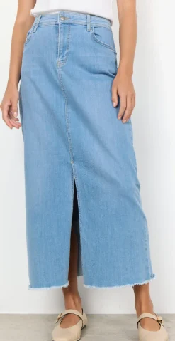 Denim nederdel lysblå