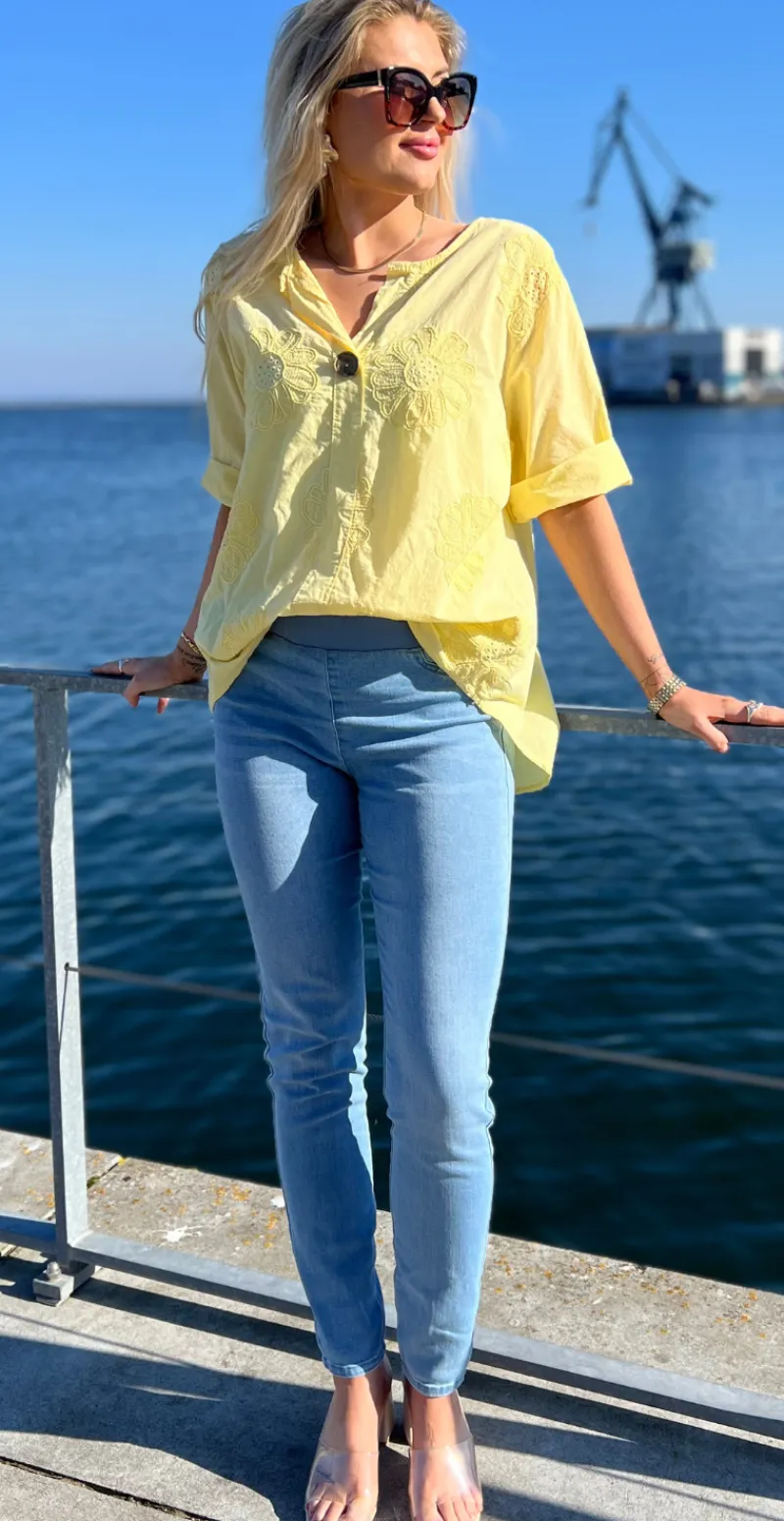 Denim shantal stretch buks lys blå