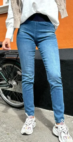 Denim shantal stretch buks medium blå