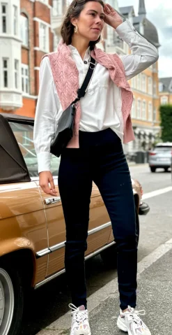 Denim shantal stretch buks mørk blå