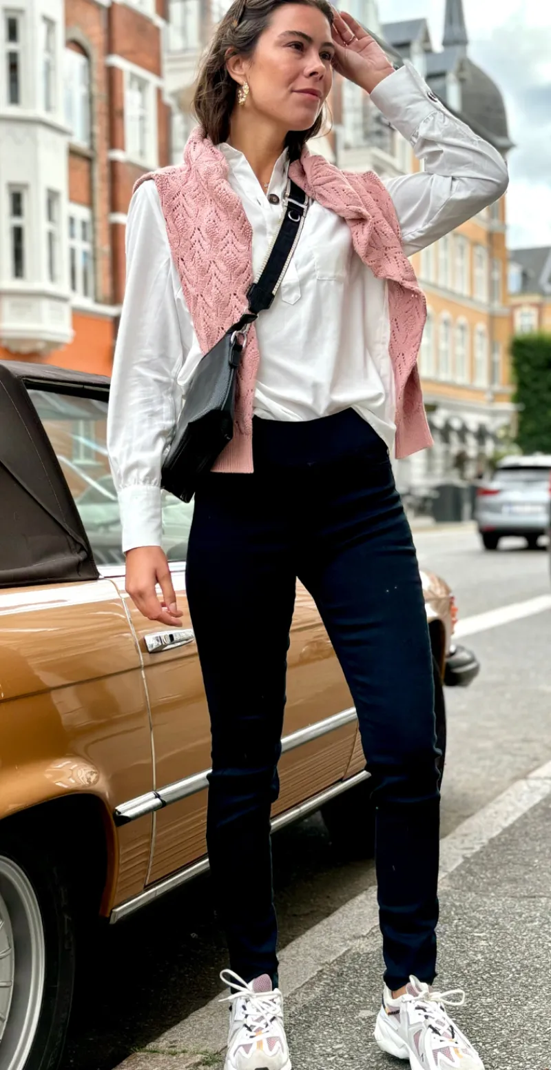 Denim shantal stretch buks mørk blå