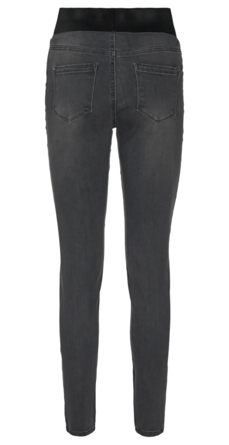 Denim shantal stretch buks dark grey