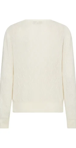 Dodo strikket pullover med mønster offwhite Freequent