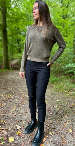 Dodo strikket pullover med mønster morel Freequent