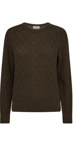 Dodo strikket pullover med mønster morel Freequent