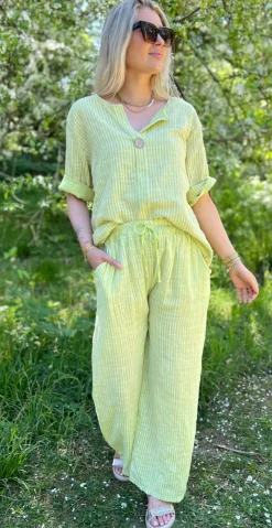 Elise stribet buks lime LikeLondon