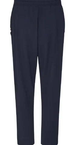 Emily 7/8 Buks med flæsedetalje ved lommerne navy