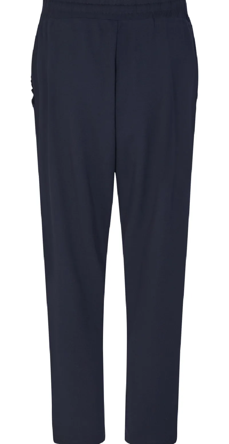 Emily 7/8 Buks med flæsedetalje ved lommerne navy