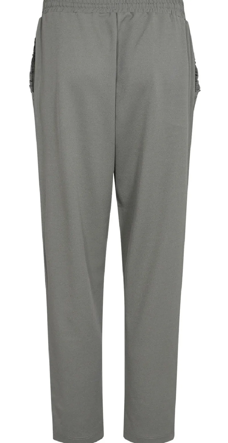Emily 7/8 Buks med flæsedetalje ved lommerne khaki