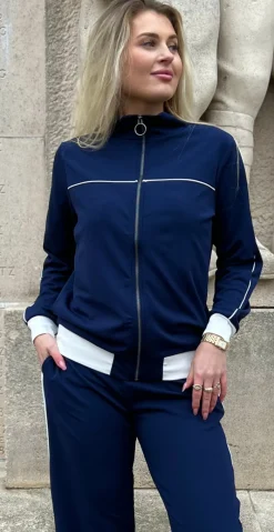 Emily jakke med stribe navy