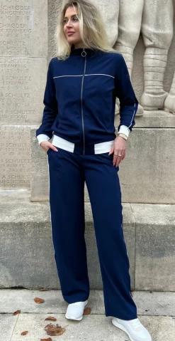 Emily jakke med stribe navy