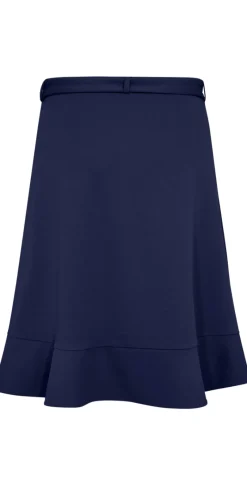 Emily nederdel med flæsedetalje blue iris