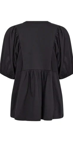 Fabia bluse med broderi anglaise sort