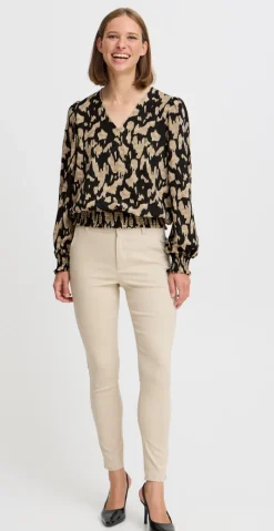 Filmena bluse black mix