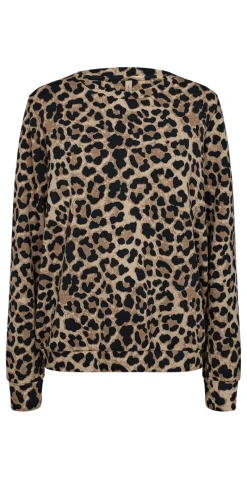 Fionia bluse i leopardprint
