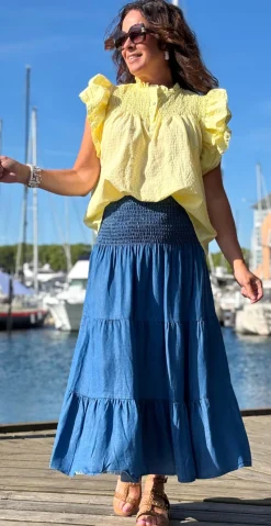 Forudbestil uge 26 Filippa nederdel og kjole i denim LikeLondon