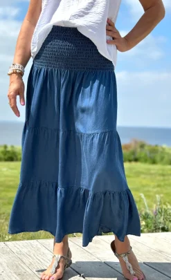 Forudbestil uge 26 Filippa nederdel og kjole i denim LikeLondon