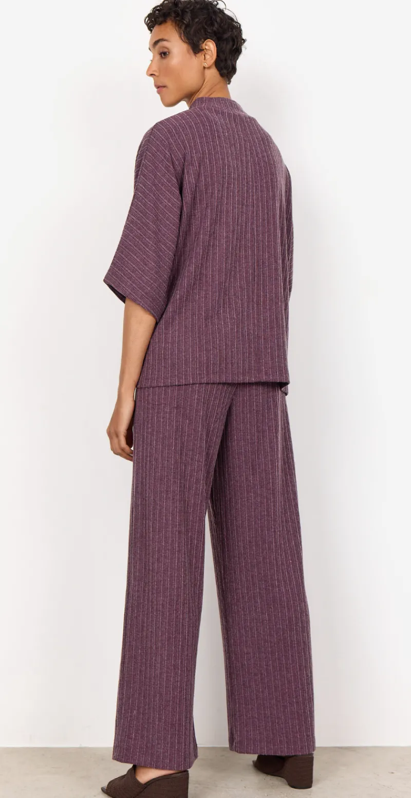 Ghita bluse med høj hals blomme